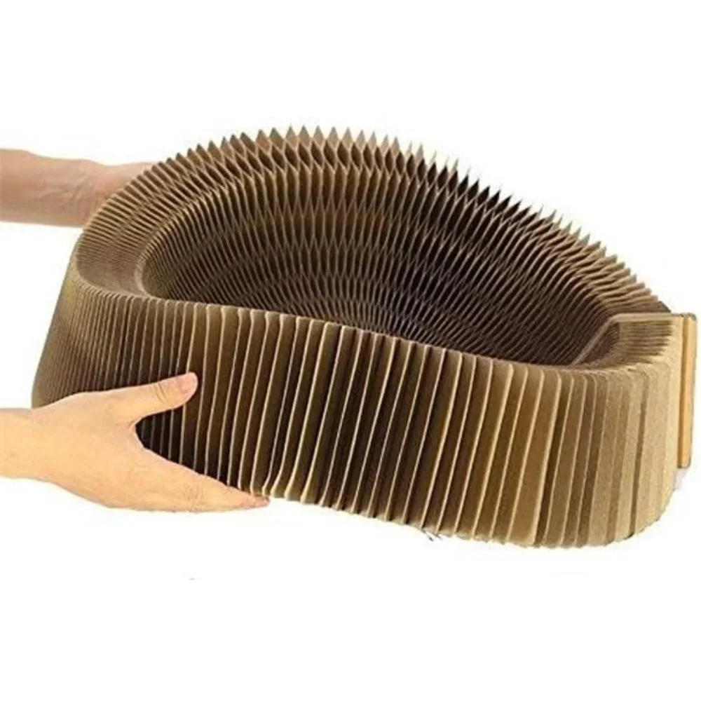 Cat Scratcher Lounge Bed - Collapsible Round Shape for Big cat